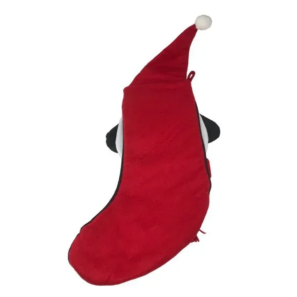 Large Puppy Dog with Santa Hat and Scarf Christmas Stocking for Dog or Human - Picture 3 of 3